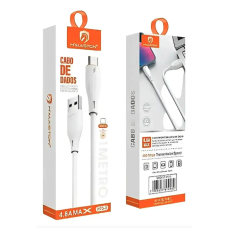 Carregador Cabo de Dados 4.8A H'maston Branco (1M)SAÍDA de Tipo-c