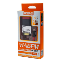 Carregador iPhone 5.1A com 2 Usb LE-518P Preto /cabo Vermelho