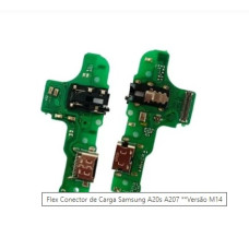 Flex Conector de Carga Samsung A20s A207 **Versão M14/ M15 PW