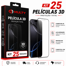 KIT 25 Películas de vidro 3D XIAOM Poco X5 PRO / SAMSUNG A71