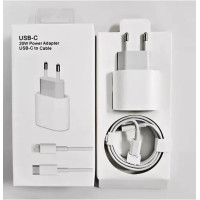 Kit Carregador Fonte Compatível e cabo iPhone SE X Xr 11 12 13 14 Usb-c 20w