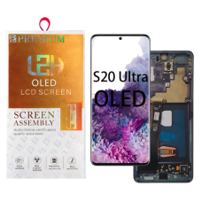 Tela Samsung S20 Ultra com Aro Preto Premium